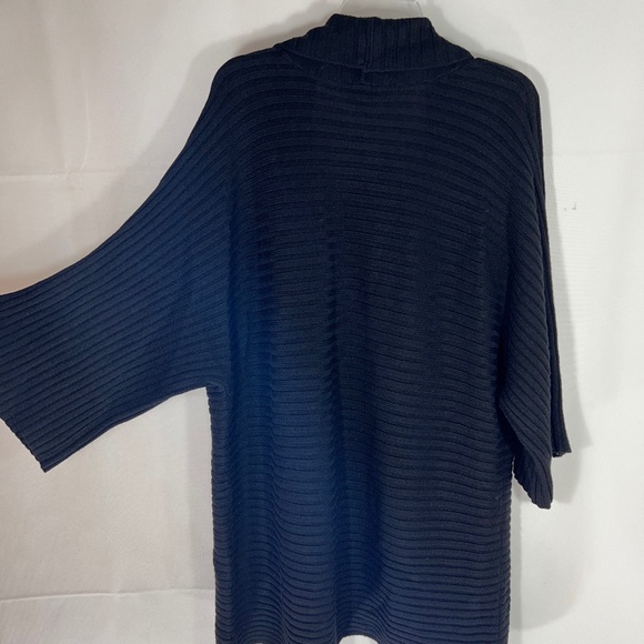 Talbots Woman Merino Wool Ribbed Shawl Sweater - Picture 3 of 11